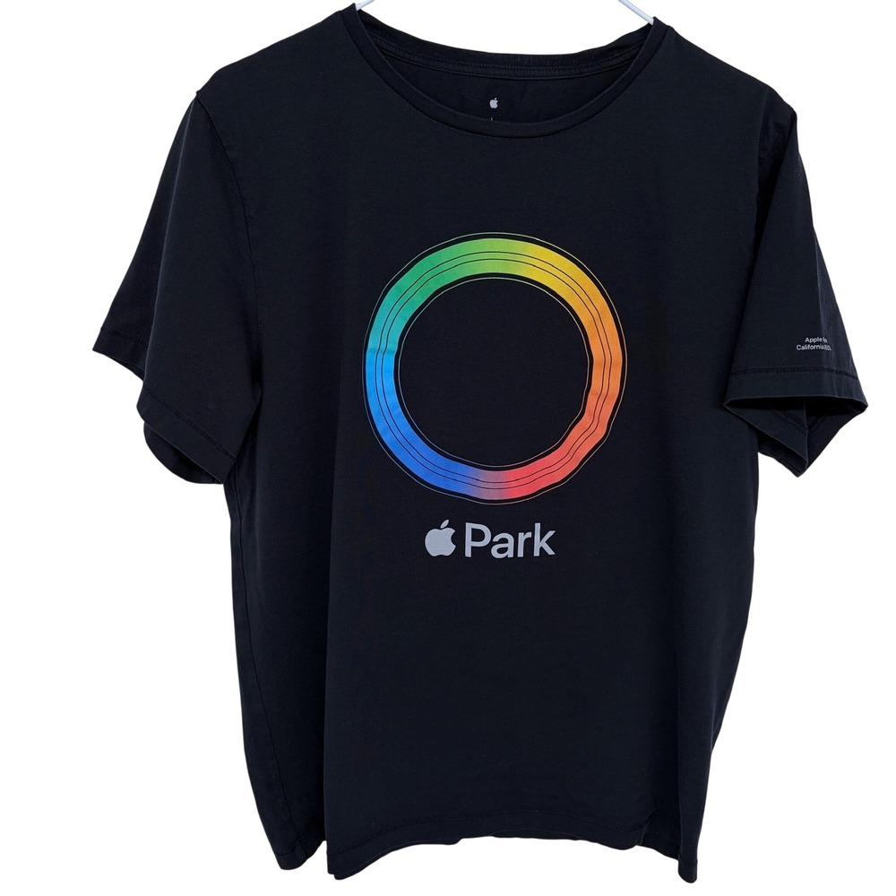 Black Apple Park T Shirt Large California HQ‎ Office Official Promo Women's